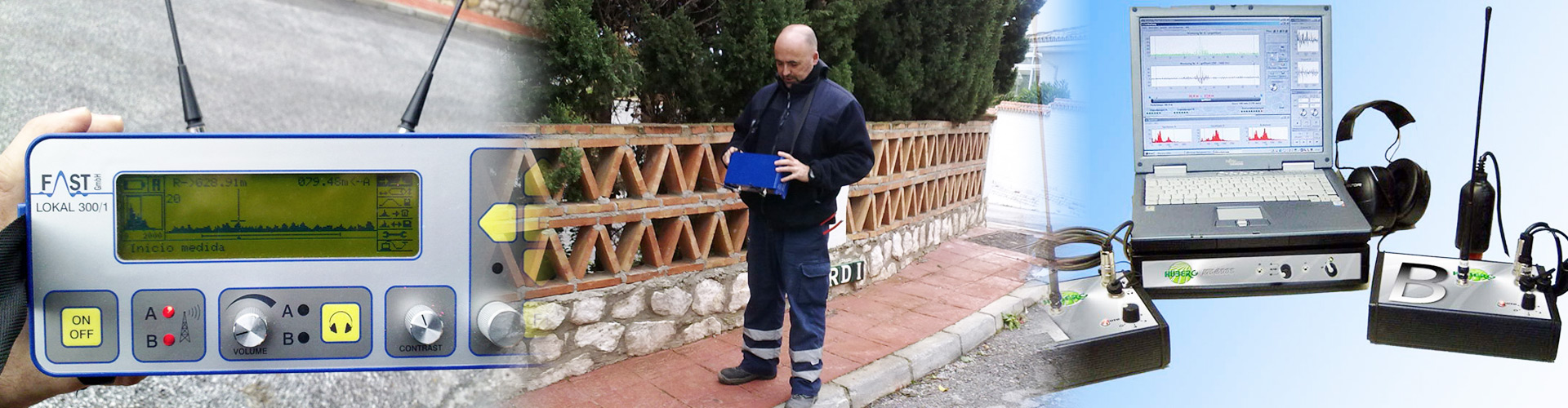 Localización de fugas de agua con equipo correlador