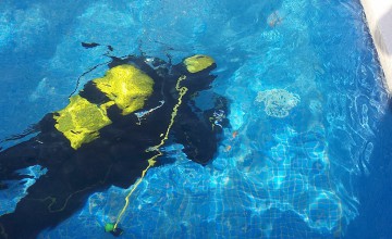 Localización de fugas de agua en piscinas